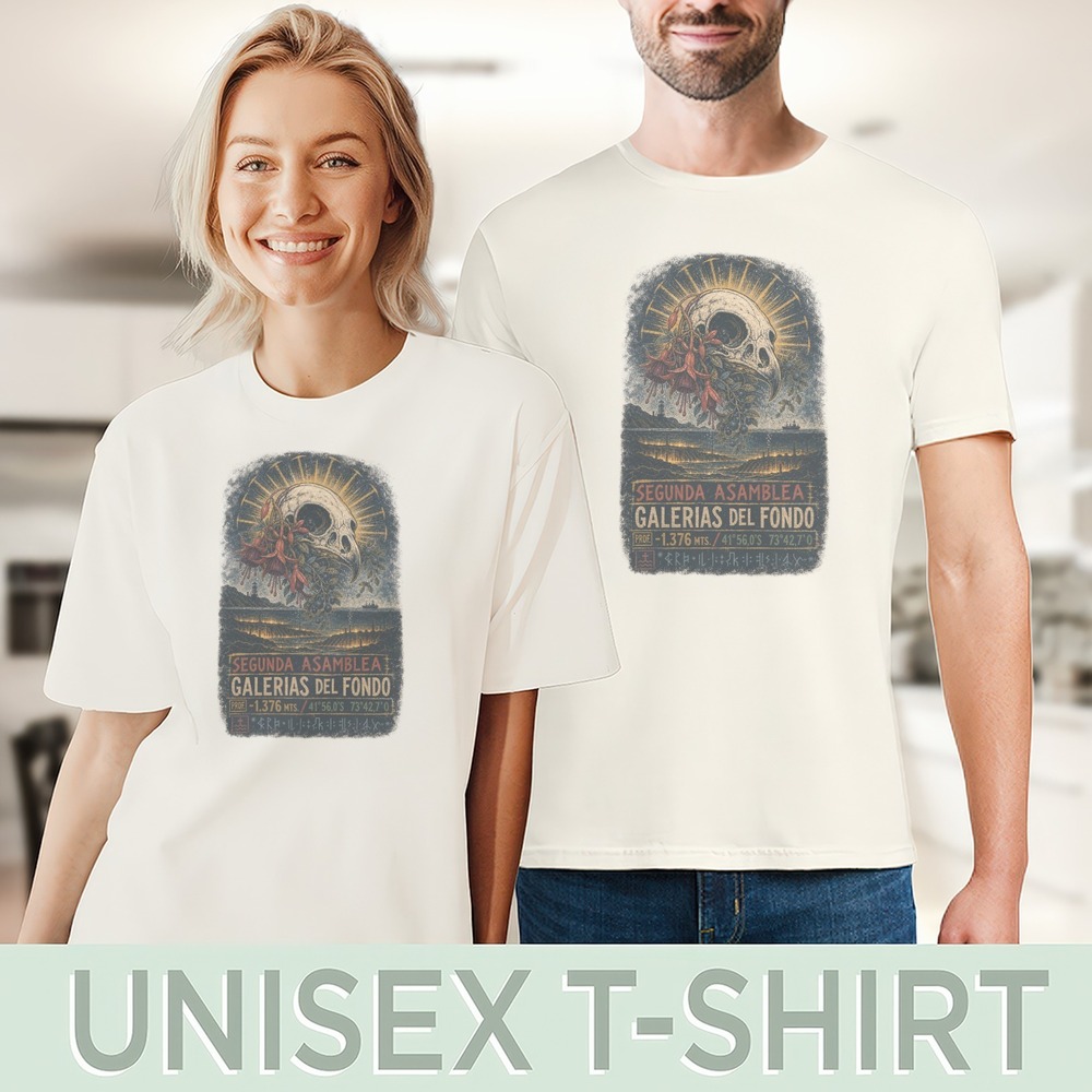 Memento Mori Coastal Gothic Graphic Tee Vintage Skull Design - Picture 4 of 5